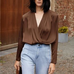 MOTF Straight fit draped top